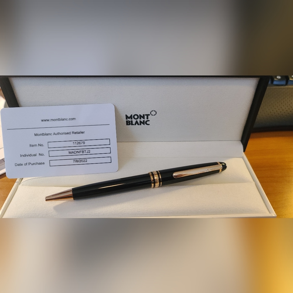 Mont Blanc Meisterstuck black ballpoint pen (never used)